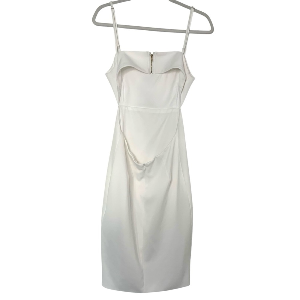 Showpo. Open Back Slit White Bridal Shower Bachelorette Party Odette Dress - Picture 2 of 3